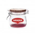 16 oz Glass Candy Jars with Wire Wooden Lids