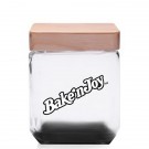 41 oz. Square Glass Candy Jars with Wooden Lid