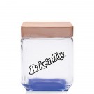 41 oz. Square Glass Candy Jars with Wooden Lid