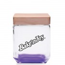 41 oz. Square Glass Candy Jars with Wooden Lid