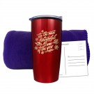 Fleece Blanket and Tumbler Combo Set