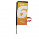 7' Premium Rectangle Sail Sign, 2-Sided, Ground Spike