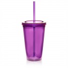 16 oz. Double Wall Acrylic Tumbler With Straw