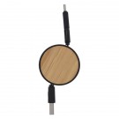 Bamboo Retractable 3-in-1 Charging Cable