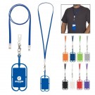 2-In-1 Charging Cable Lanyard With Phone Holder & Wallet