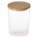 Glass Container With Bamboo Lid