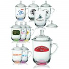 13 oz. Glass Tea Cups with Lids