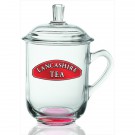 13 oz. Glass Tea Cups with Lids