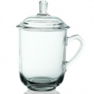 13 oz. Glass Tea Cups with Lids