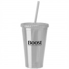 16oz Double Wall Acrylic Tumbler with Straw