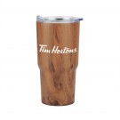 Contoured 20 oz. Wood Tone Stainless Steel Tumbler