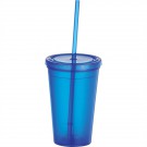 Iceberg 16oz Double-Wall Tumbler w/Straw