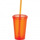 Iceberg 16oz Double-Wall Tumbler w/Straw