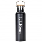 20 oz. Stainless Steel Water Bottle with Screw-on Bamboo Lid