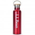 20 oz. Stainless Steel Water Bottle with Screw-on Bamboo Lid