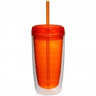 16 oz. Double Wall Acrylic Tumblers With Straw