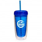 16 oz. Double Wall Acrylic Tumblers With Straw