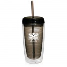 16 oz. Double Wall Acrylic Tumblers With Straw