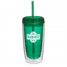 16 oz. Double Wall Acrylic Tumblers With Straw