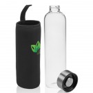 34 oz. Aarthus Glass Water Bottle with Carrying Pouch