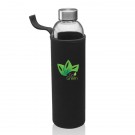 34 oz. Aarthus Glass Water Bottle with Carrying Pouch