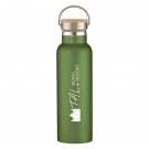 21 Oz. Liberty Stainless Steel Bottle With Wood Lid