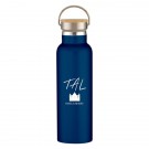 21 Oz. Liberty Stainless Steel Bottle With Wood Lid