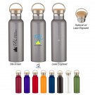 21 Oz. Liberty Stainless Steel Bottle With Wood Lid