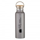 21 Oz. Liberty Stainless Steel Bottle With Wood Lid