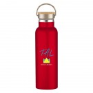 21 Oz. Liberty Stainless Steel Bottle With Wood Lid