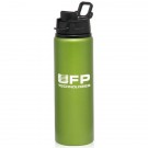 25 oz. Aluminum Metallic Sports Bottle With Snap Lids