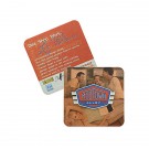 Heavy White Pulpboard Mat Coaster - Offset