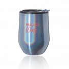 12 oz. Iridescent Stemless Wine Glass with Lid