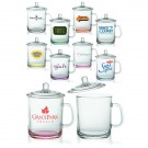 15 oz. Glass Tea Cups with Lids