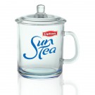 15 oz. Glass Tea Cups with Lids