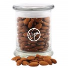 Almonds in a Large Round Glass Jar with Lid