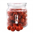 Chocolate Basketballs in a Glass Jar with Lid