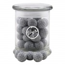 Chocolate Golf Balls in a Large Round Glass Jar with Lid