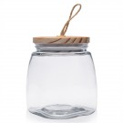 64 oz. Glass Candy Jars with Suction Wooden Lid