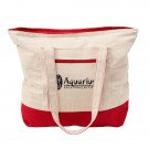 12 oz Cotton Canvas Zippered Boat Tote