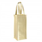 Metallic Laminated Wine Tote Bag - 1 Bottle - Screen Print