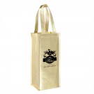 Metallic Laminated Wine Tote Bag - 1 Bottle - Screen Print