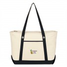 Large Cotton Canvas Sailing Tote Bag