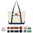 Large Cotton Canvas Sailing Tote Bag