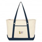 Large Cotton Canvas Sailing Tote Bag