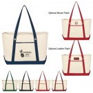 Large Cotton Canvas Sailing Tote Bag