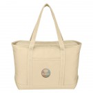 Large Cotton Canvas Yacht Tote Bag