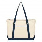 Large Cotton Canvas Sailing Tote Bag