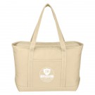 Large Cotton Canvas Yacht Tote Bag