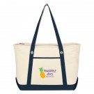 Large Cotton Canvas Sailing Tote Bag